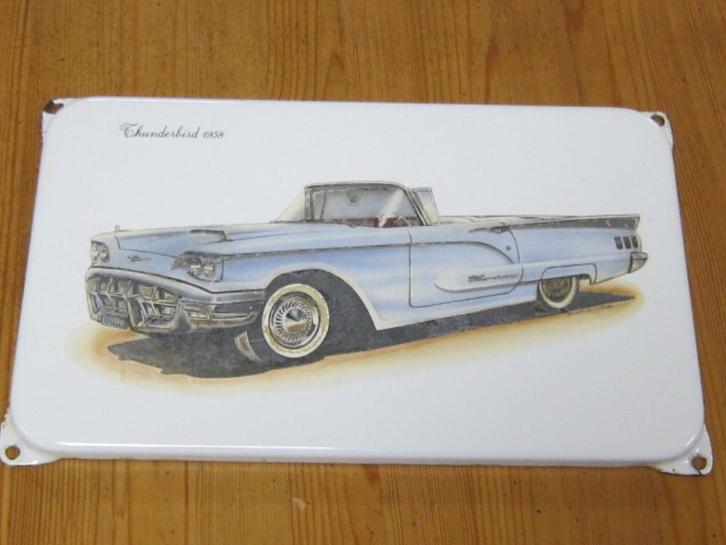 emaille wandbord ford thunderbird 1958, Verzamelen, Retro, Huis en Inrichting, Ophalen of Verzenden