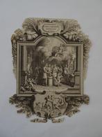 Gravure Allegorie van het huwelijk. Frederik Otten 1717-1770, Verzenden