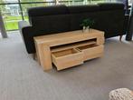 TV-Meubel White wash massief eiken | Showroommodel, Ophalen, Eikenhout, Zo goed als nieuw, Minder dan 100 cm