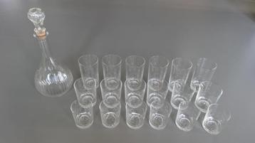 19 delig 18 glazen set met 1 karaf soleil nieuw glas beschikbaar voor biedingen