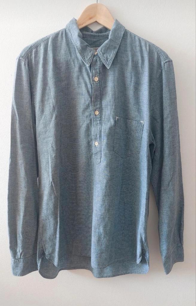 Levis Vintage Clothing Sunset Chambray shirt S, Kleding | Heren, Overhemden, Zo goed als nieuw, Halswijdte 38 (S) of kleiner, Blauw