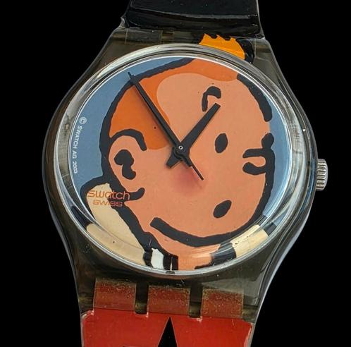 Zeldzaam uitgaven SWATCH  Kuifje  TIN TIN  75 jaar, Sieraden, Tassen en Uiterlijk, Horloges | Kinderen, Zo goed als nieuw, Jongen of Meisje