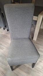 Grijze Stoffen Eetkamerstoelen - Set van 6, Huis en Inrichting, Ophalen of Verzenden, Zo goed als nieuw, Vijf, Zes of meer stoelen