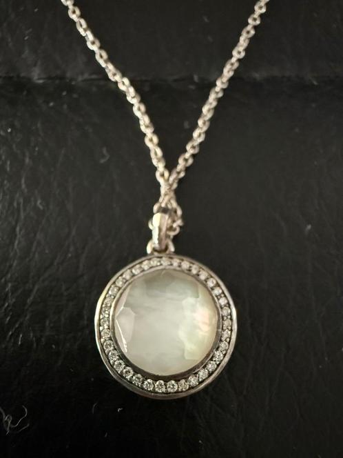 Ippolita lollipop 925 ketting met kwartskristal & diamantjes, Sieraden, Tassen en Uiterlijk, Kettingen, Zo goed als nieuw, Zilver