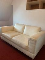 Ikea Arild wit leren 2-zits bank zgan, Huis en Inrichting, Ophalen, 150 tot 200 cm, Tweepersoons, Zo goed als nieuw
