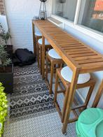 Bartafels met krukken en kussens ikea, Ophalen, Zo goed als nieuw
