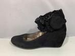 Lazamani, maat 37, lieftallige zwart suède schoenen, Verzenden, Zwart, Lazamani, Ballerina's