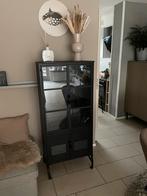 Industriële Zwarte Vitrinekast Metaal, Huis en Inrichting, Kasten | Vitrinekasten, Ophalen, Gebruikt, 100 tot 150 cm, 50 tot 100 cm