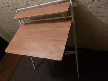 EASY CLAP | 92x84 - Inklapbaar bureau Licht Eiken/Wit