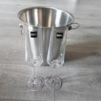 Champagnekoeler met 2 (gusta.) glazen (nooit gebruikt), Ophalen of Verzenden, Nieuw, Overige typen