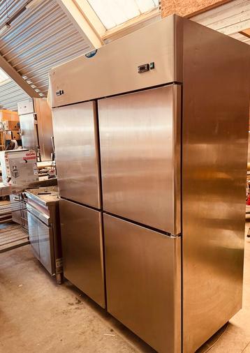 2 Glazen Deuren RVS _ Pizza koelwerkbank_ beschikbaar voor biedingen