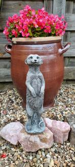 Vrolijke Stokstaartjes, in de Tuin, Kado Tip!, Ophalen of Verzenden, Nieuw, Steen, Dierenbeeld