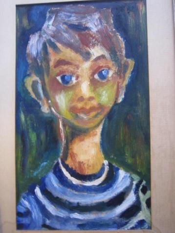 Margriet Stravers, Leuk Jongens portret met Blauwe ogen  beschikbaar voor biedingen