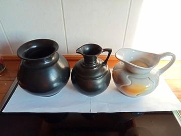 4 prachtige Vintage Mosa vazen. Hoogte 17 cm.Gemerkt.  beschikbaar voor biedingen