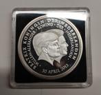 Verzilverde munt troonswisseling Beatrix / Alexander., Verzamelen, Koninklijk Huis en Royalty, Ophalen of Verzenden, Nieuw, Nederland