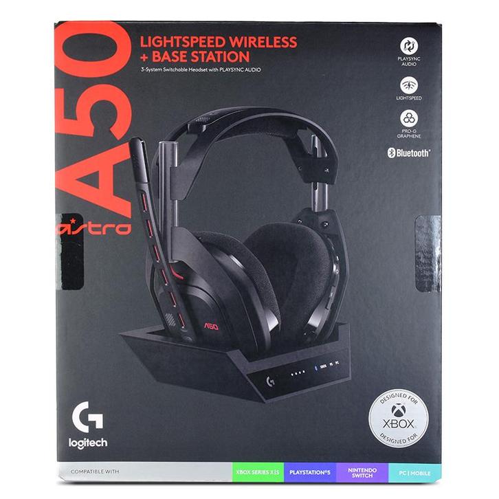 Logitech Astro A50 Wireless + Base Station, Computers en Software, Headsets, Zo goed als nieuw, Over-ear, Draadloos, Gaming headset