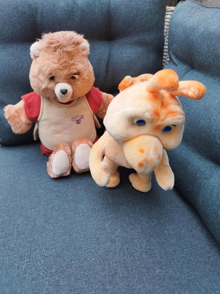 Vintage animatronic toy Teddy Ruxpin & Grubby incl cassette, Verzamelen, Speelgoed, Gebruikt, Ophalen of Verzenden