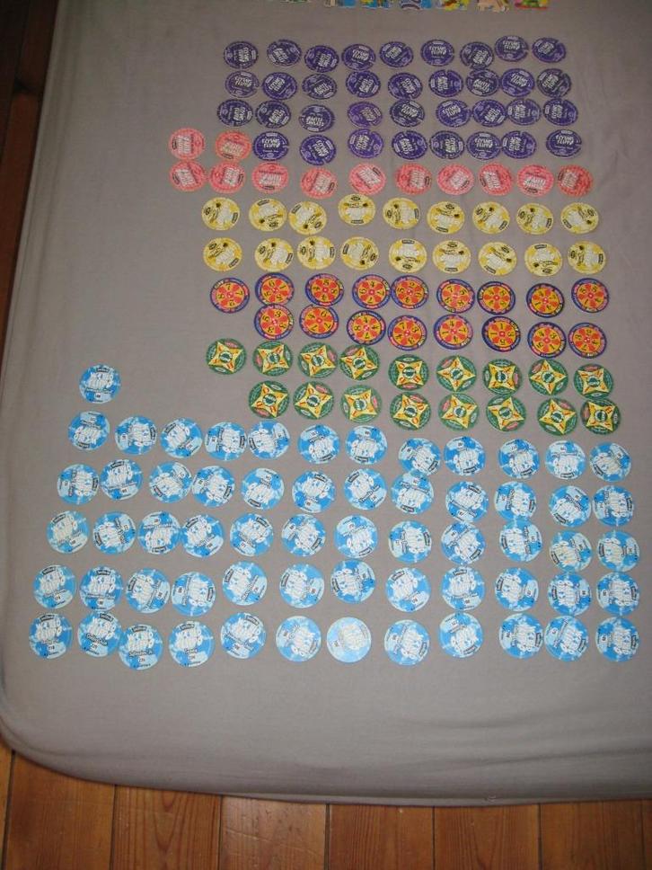 zakje met 214 meest nieuwstaat Looney Tunes Flippo's Smith, Verzamelen, Flippo's, Losse flippo's, Adventure, Cheetos 24 Game, Flying