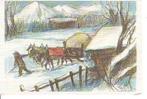 Ansichtkaart 	Paarden	trekken kar, Verzamelen, Verzenden, 1980 tot heden, Gelopen, Paard