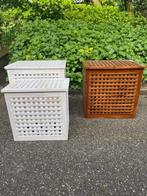 Opbergkist, wasmand, Minder dan 50 cm, 50 tot 100 cm, 50 tot 75 cm, Teakhout