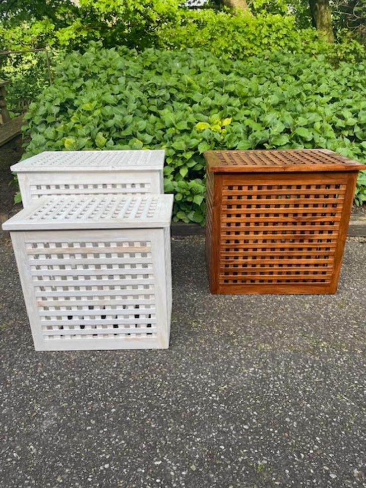Opbergkist, wasmand, Huis en Inrichting, Woonaccessoires | Kisten, Nieuw, 50 tot 75 cm, Minder dan 50 cm, 50 tot 100 cm, Teakhout
