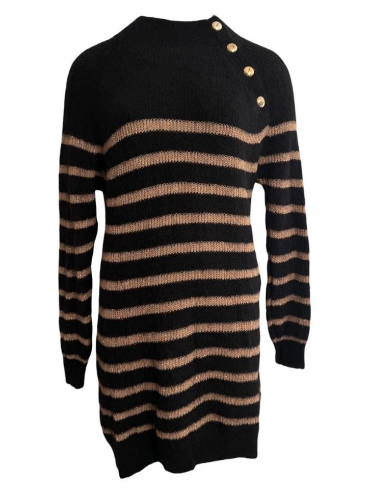 Sézane jurk S, Kleding | Dames, Jurken, Zo goed als nieuw, Maat 36 (S), Zwart, Onder de knie, Ophalen of Verzenden