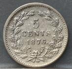 Mooie zilveren stuiver 1876 - 5 cent 1876 Willem 3, Postzegels en Munten, Munten | Nederland, Zilver, Koning Willem III, Losse munt