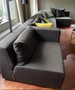 Modulaire bruine stoffen (hoek) bank , div. opstellingen, Huis en Inrichting, Banken | Sofa's en Chaises Longues, Ophalen, Gebruikt