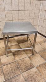 RVS bijzettafel, Huis en Inrichting, Ophalen, Minder dan 55 cm, Metaal of Aluminium, Rond