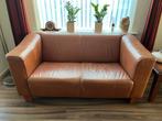 Cognac/bruin leren bankstellen - 2 en 2,5 zits N.O.T.K., Ophalen, Gebruikt, 150 tot 200 cm, Tweepersoons