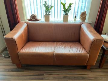 Cognac/bruin leren bankstellen - 2 en 2,5 zits N.O.T.K. beschikbaar voor biedingen