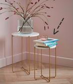 Marmeren bijzettafeltje 35cm hoog | Zo goed als nieuw!, Huis en Inrichting, Tafels | Bijzettafels, Ophalen, Minder dan 55 cm, Marmer