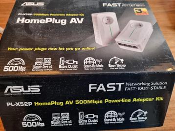 ASUS PL-X52P HomePlug AV 500Mbps Powerline Adapter Kit beschikbaar voor biedingen