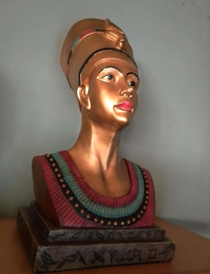 Zeer fraai groot Nefertiti beeld!, Antiek en Kunst, Kunst | Designobjecten, Ophalen of Verzenden