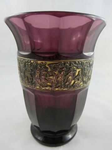 Moser Walther vaas | Art Deco | Amethyst