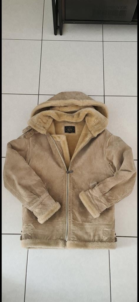 Mooie lammy coat maat L, Ophalen of Verzenden, Zo goed als nieuw, Maat 42/44 (L), Bruin