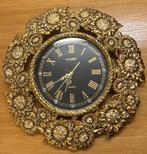 Gouden klok 60 cm doorsnee, Ophalen of Verzenden, Zo goed als nieuw, Analoog, Wandklok
