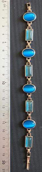 mooie zilveren armband met cat`s eye stenen, Verzenden, Zo goed als nieuw, Met edelsteen, Zilver