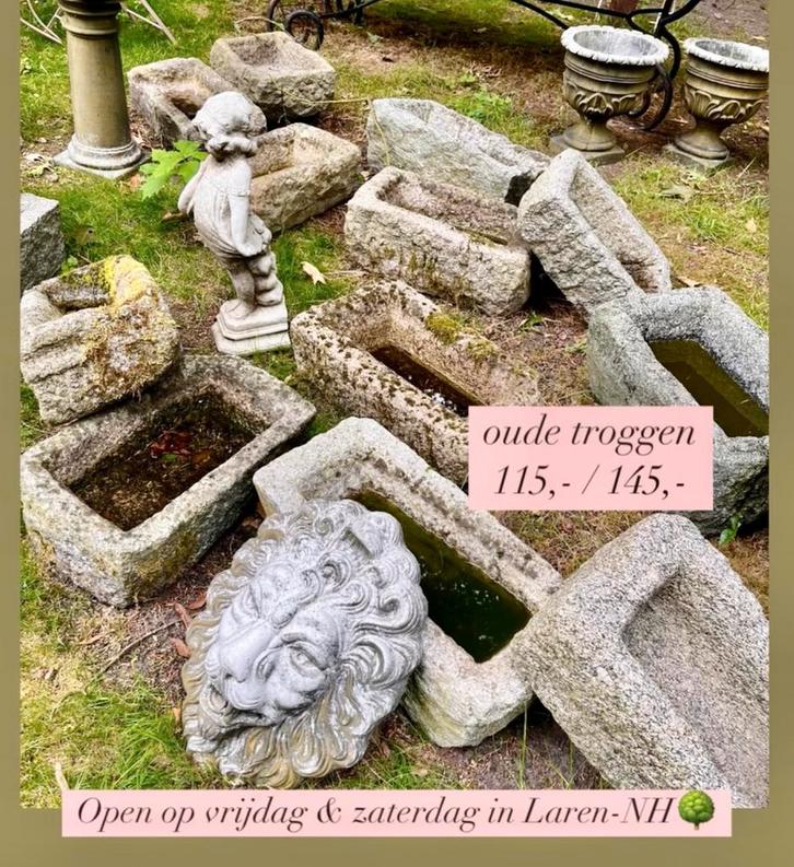 * oude Trog voederbak waterbak natuursteen Troggen Bakken, Antiek en Kunst, Antiek | Overige Antiek, Ophalen