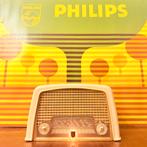 VINTAGE BUIZENRADIO PHILIPS BF121.01 ART DECO BAKELIET CREME, Antiek en Kunst, Antiek | Tv's en Audio, Verzenden