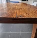 Massieve houten tafel – handgemaakt, vintage, Huis en Inrichting, Tafels | Eettafels, Ophalen, 50 tot 100 cm, Zo goed als nieuw