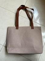 Rpet recycle tas vilt beige bruin nieuw 30x32x10, Ophalen of Verzenden, Nieuw, Beige, Overige typen