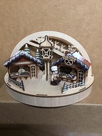 Houten Kerstdorp met Bakkerij beschikbaar voor biedingen