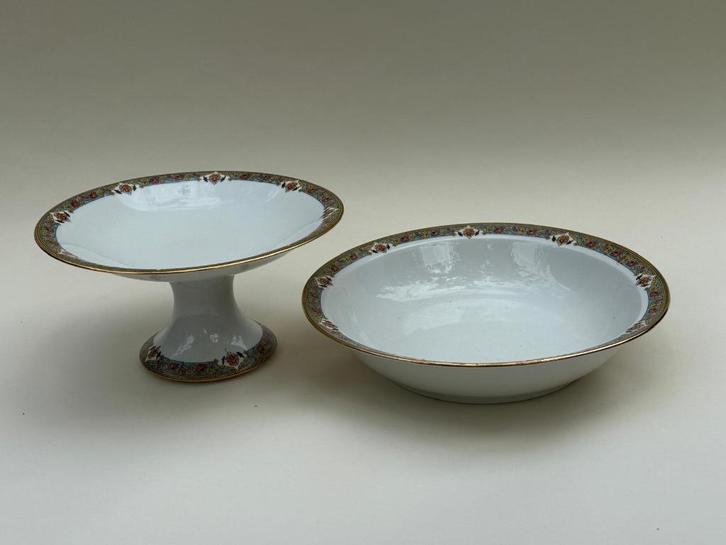 Vintage frans porselein - 2 stuks, Antiek en Kunst, Antiek | Porselein, Ophalen of Verzenden