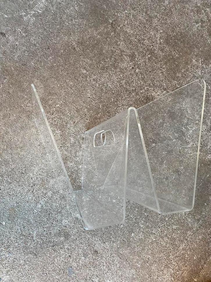 Plexiglas lectuurbak uit de jaren 80, Huis en Inrichting, Woonaccessoires | Krantenbakken en Lectuurbakken, Gebruikt, Ophalen of Verzenden