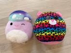 Squishmallows knuffels - paddestoel en luipaard, Ophalen of Verzenden, Zo goed als nieuw, Overige typen