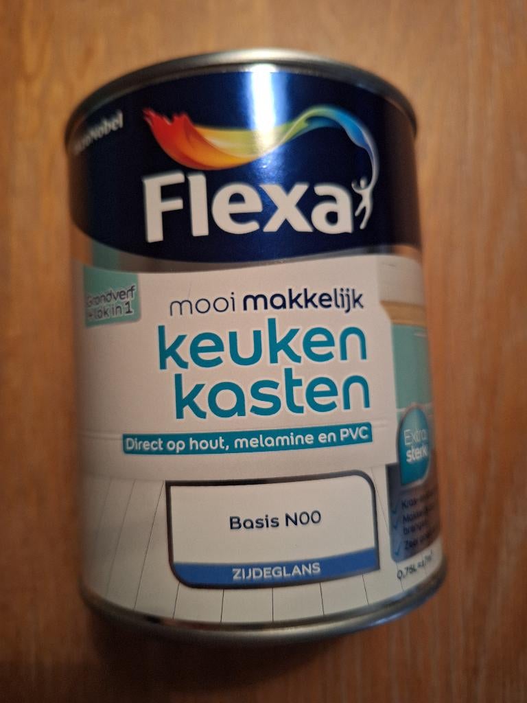 Flexa keukenkastjesverf, Doe-het-zelf en Verbouw, Verf, Beits en Lak, Nieuw, Verf, Grijs, Ophalen of Verzenden