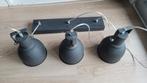 Industriële hanglampen - 3 stuks - donkergrijs, Ophalen, Gebruikt, Metaal, Minder dan 50 cm