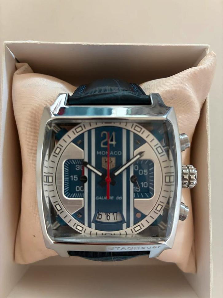 Tag Heuer Monaco Chronograaf 39mm, Sieraden, Tassen en Uiterlijk, Horloges | Heren, Zo goed als nieuw, Polshorloge, TAG Heuer