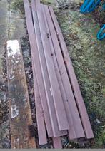 12 rubberen palen en planken, Doe-het-zelf en Verbouw, Hout en Planken, Ophalen, Zo goed als nieuw, Balk
